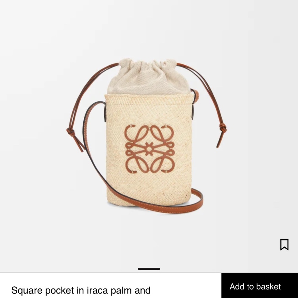 Loewe mini straw bag